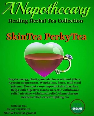 Skintea Perkytea All Natural Weightloss Detox Energy Tea One Gallon teabag (Women)