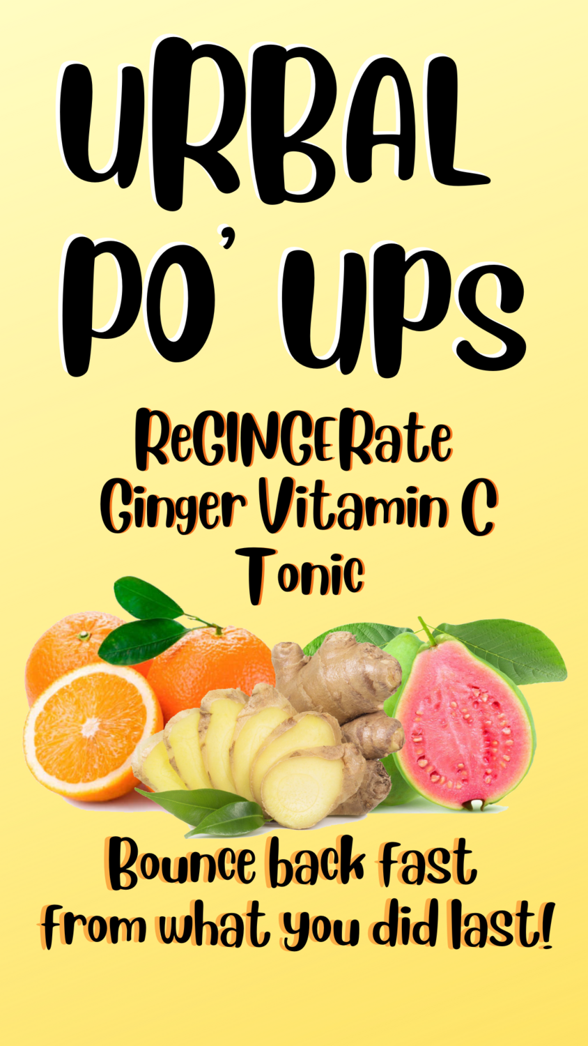 6 pack of custom brewed tea 16 ounce ReGINGERate  Ginger Vitamin C Tonic