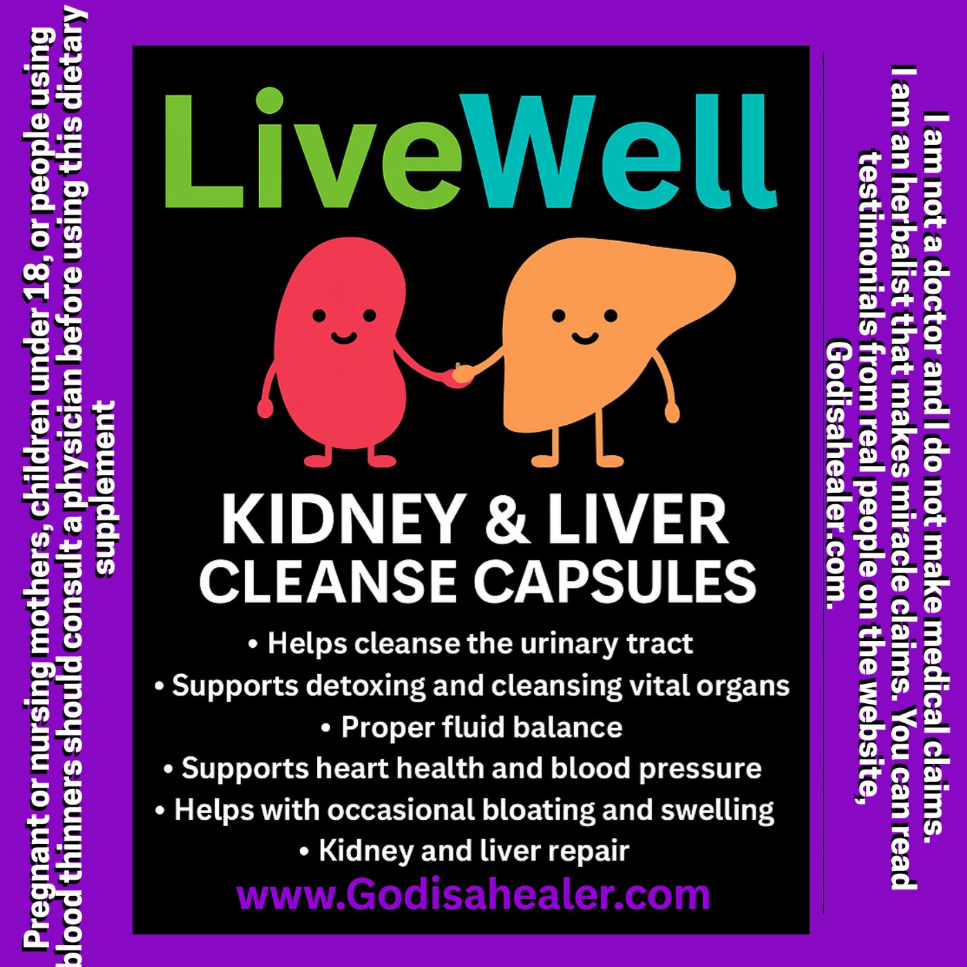 Live Well Kidney and Liver Support(30 capsules)