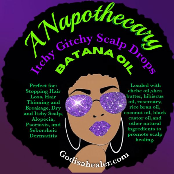  Itchy Gitchy Batana Chebe Oil  Cooling scalp drops