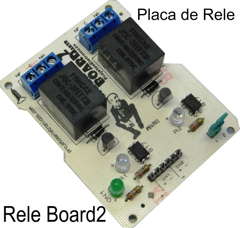 Placa de Rele da Projetos Maker. Rele Board2