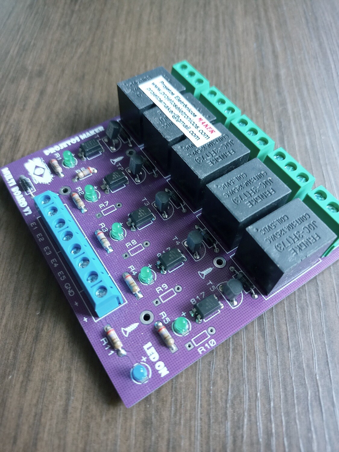 Placa de Rele de 5 Canais