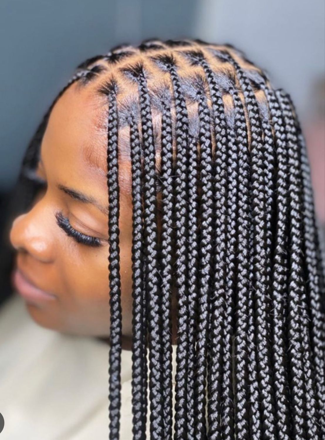 Regular knotless braids