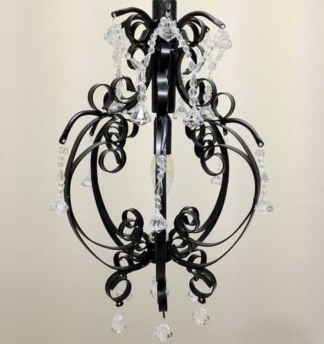 Svart Smideslampa