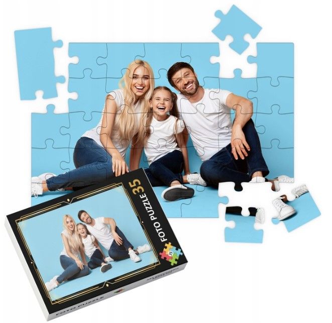Fotopuzzle 35 el. puzzle z własnym zdjęciem na prezent pudełko z nadrukiem