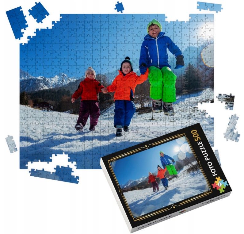 Fotopuzzle 500 el. puzzle z własnym zdjęciem na prezent pudełko z nadrukiem
