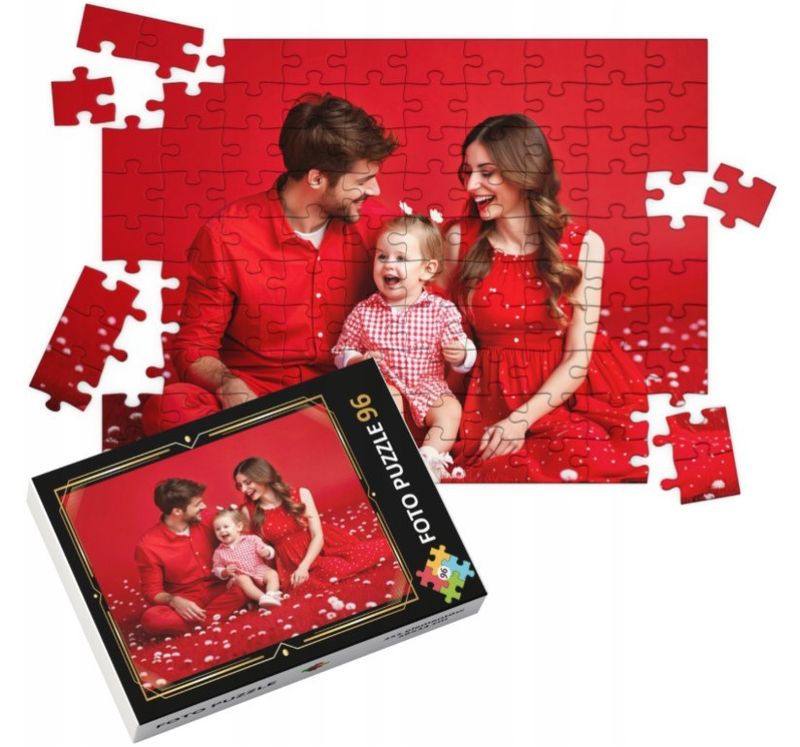 Fotopuzzle 96 el. puzzle z własnym zdjęciem na prezent pudełko z nadrukiem