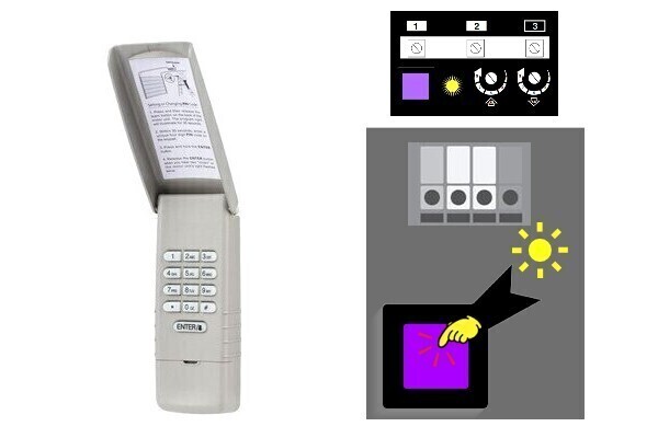 376LM, 377LM Purple Learn Button​ Compatible Wireless Keypad
