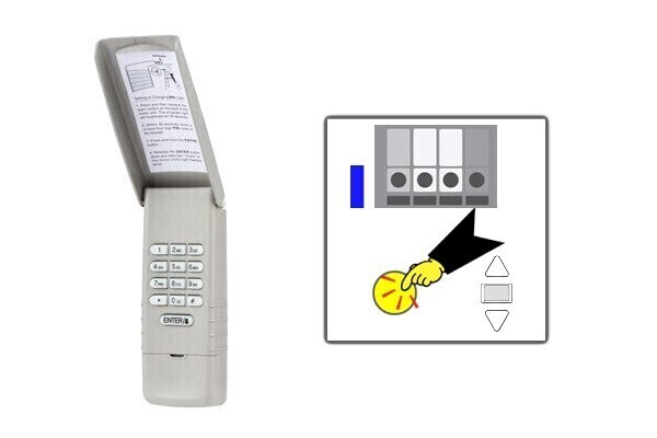 877LM Yellow Learn Button Compatible Wireless Keypad