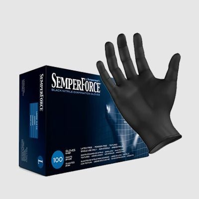 SemperForce Black Nitrile 6 mil Glove