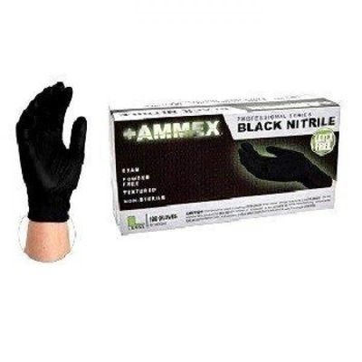 Ammex Black Gloves ABNPF