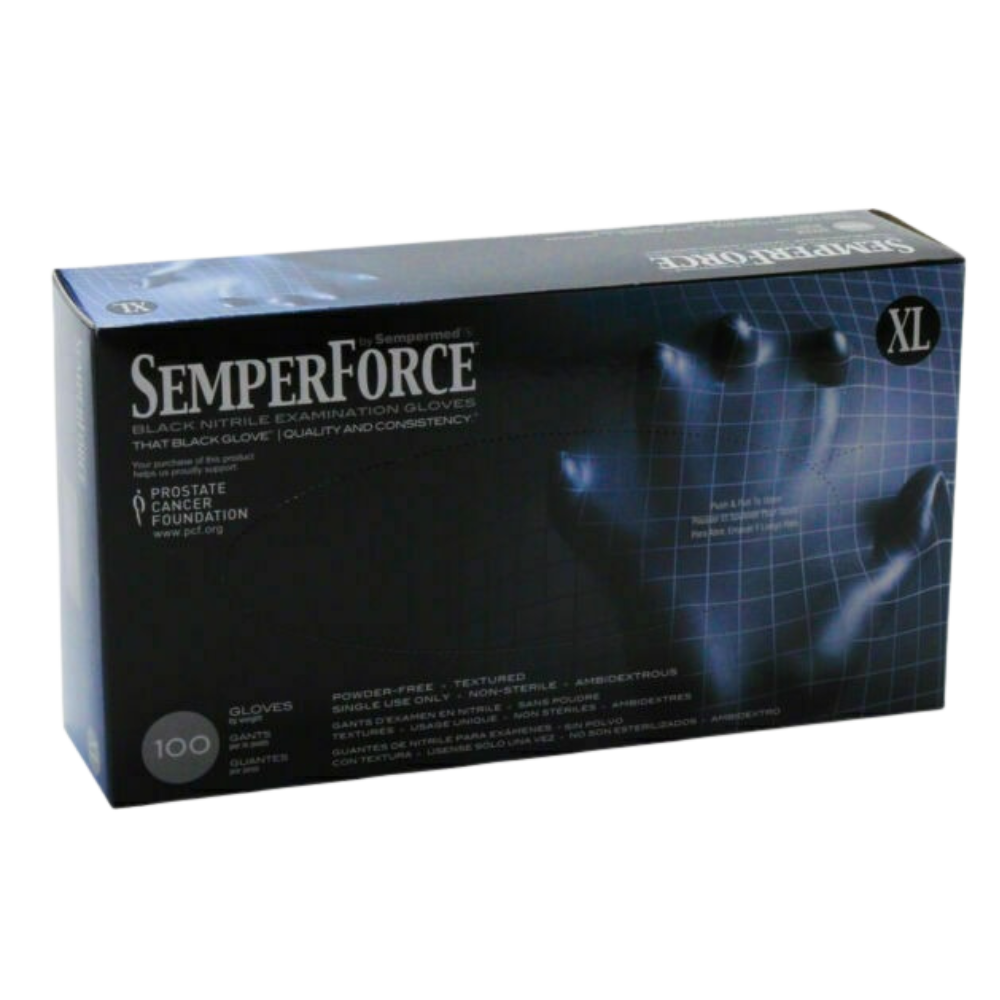 SemperForce Black Nitrile 6 mil Glove