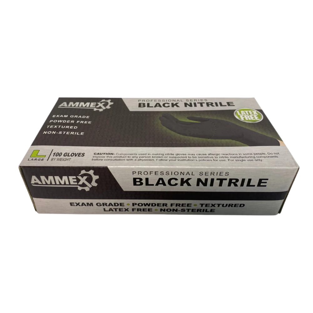 Ammex Black Nitrile Gloves