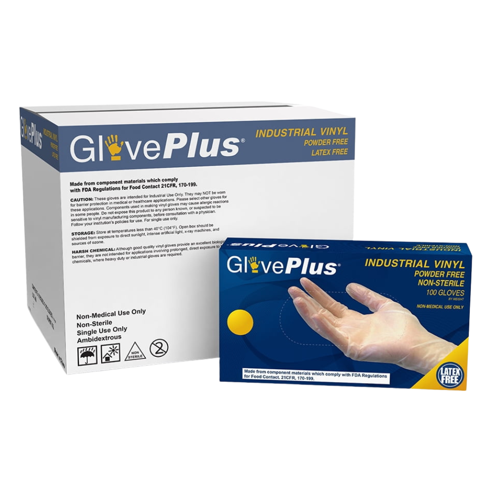Give Plus Industrial Vinyl Gloves