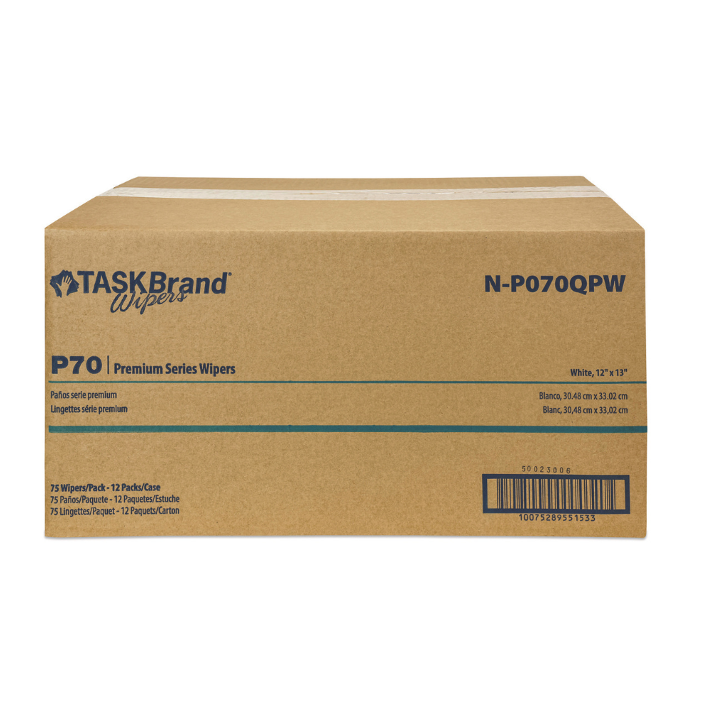 TASKBRAND® P70 Heavy-Duty Industrial Dry Wipe Interfold