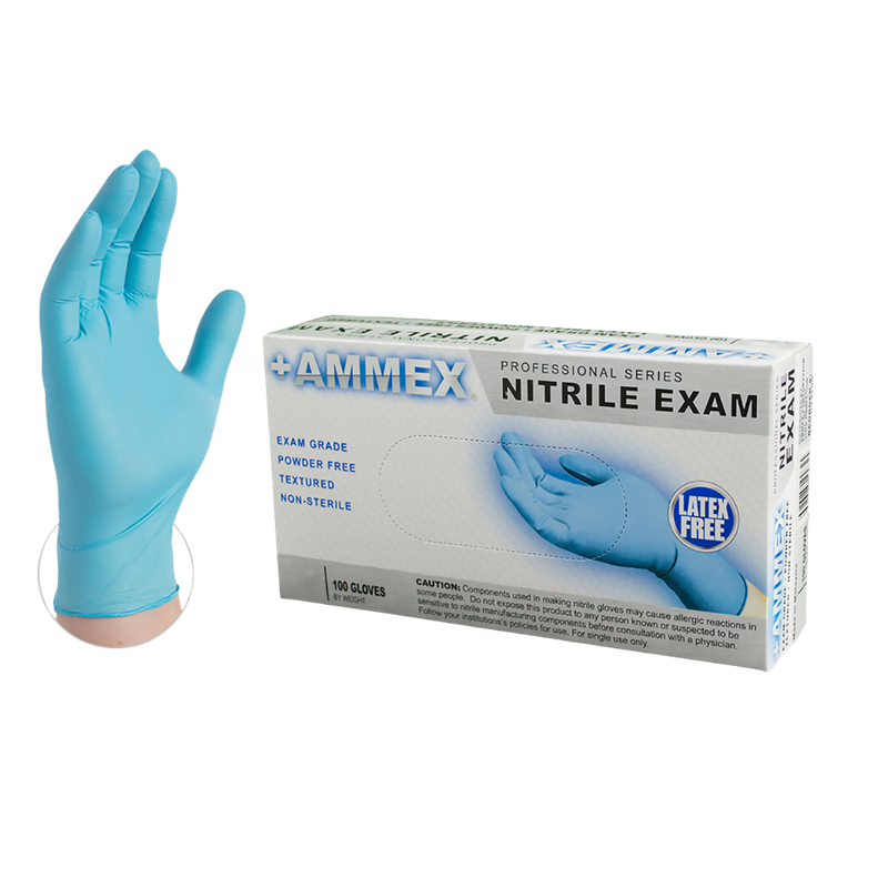 AMMEX Professional Cerulean Nitrile PF Exam XL Gloves