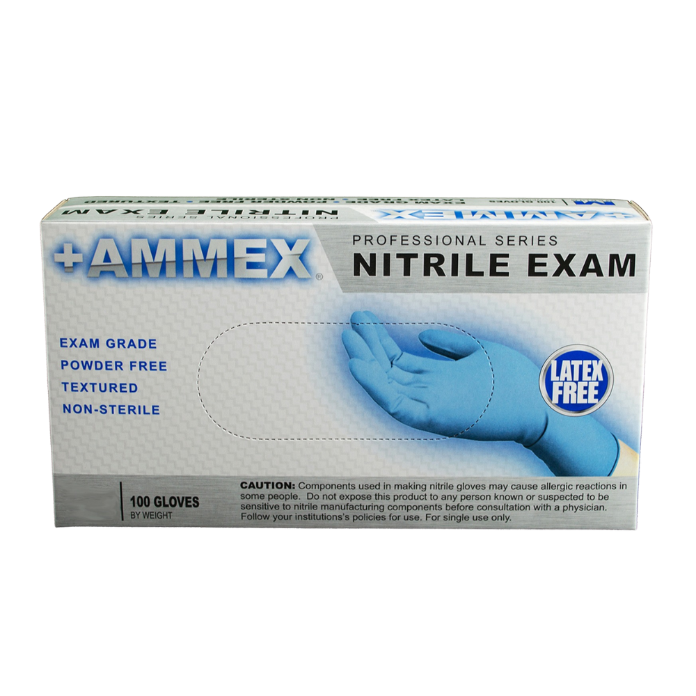 AMMEX Professional Cerulean Nitrile PF Exam XL Gloves