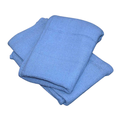 Reclaimed Surgical Huck Towels,15"x18" 100% Cotton, Blue, 1/doz