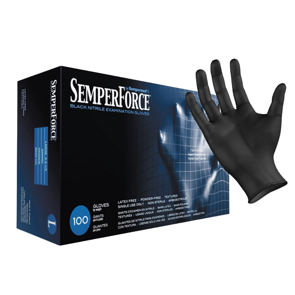 SemperForce Black Nitrile 6 mil Glove