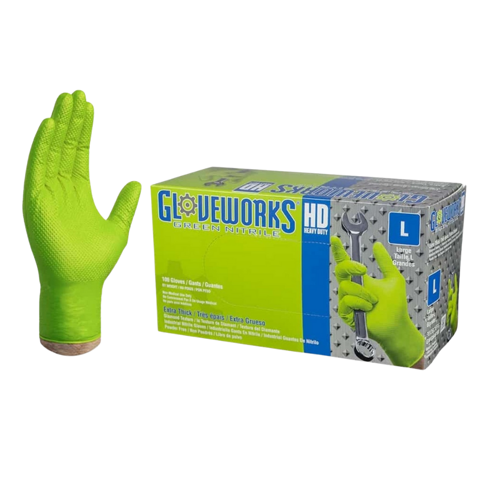 Glove Works Green Nitrile Gloves Glove Works Green Nitrile Gloves