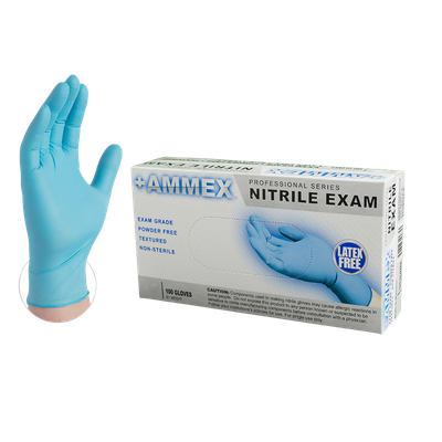 AMMEX Professional Cerulean Nitrile PF Exam XL Gloves