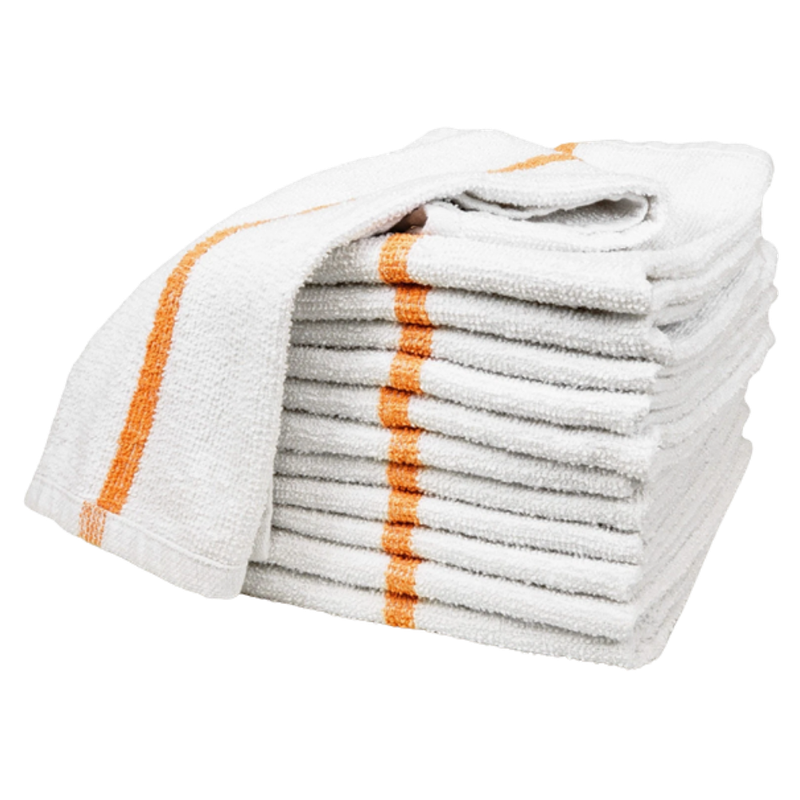 New Bar Towels Gold Stripe 15"X17 to 16"X19"_10/lb