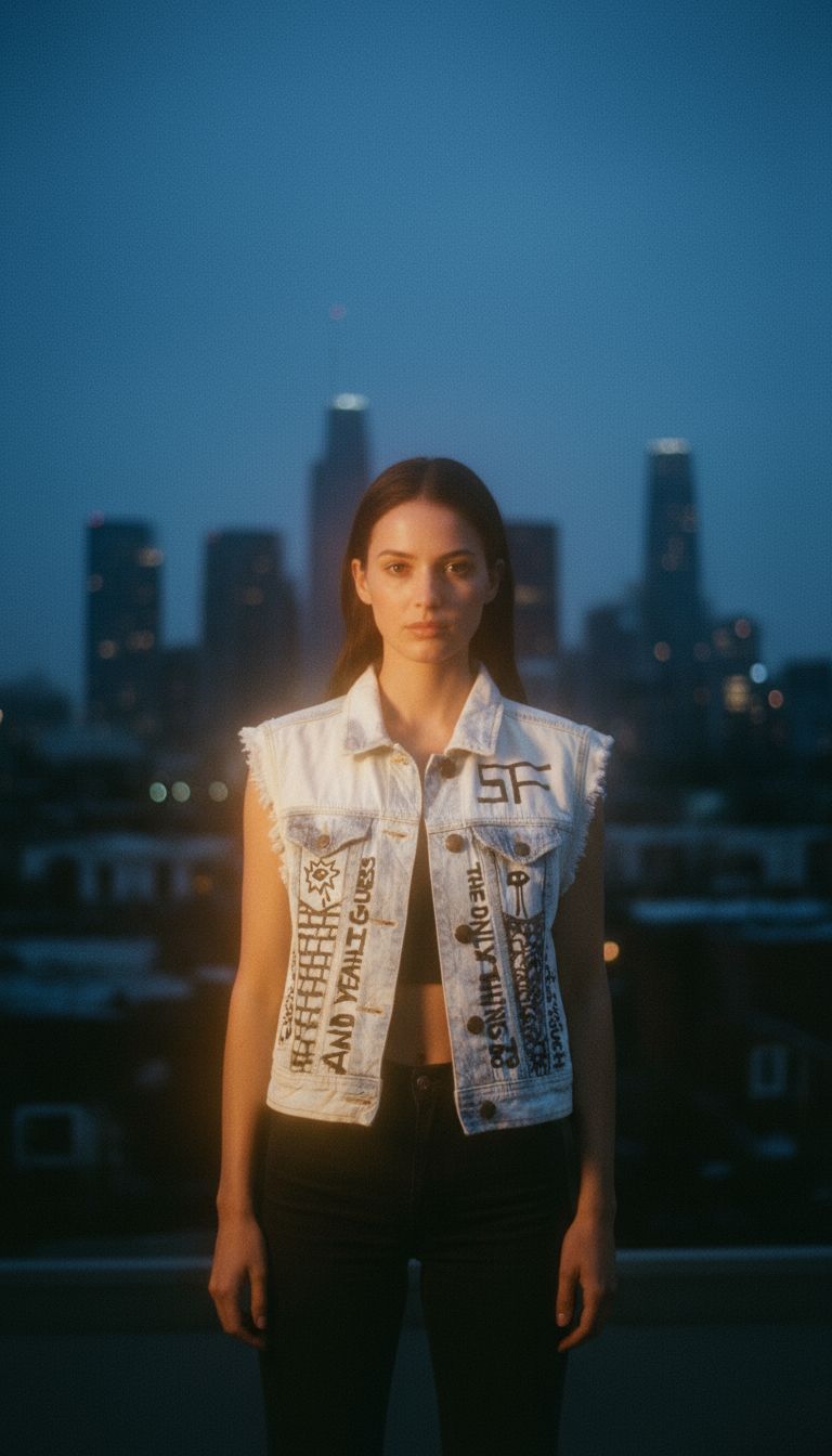 Veste sans manches cropped