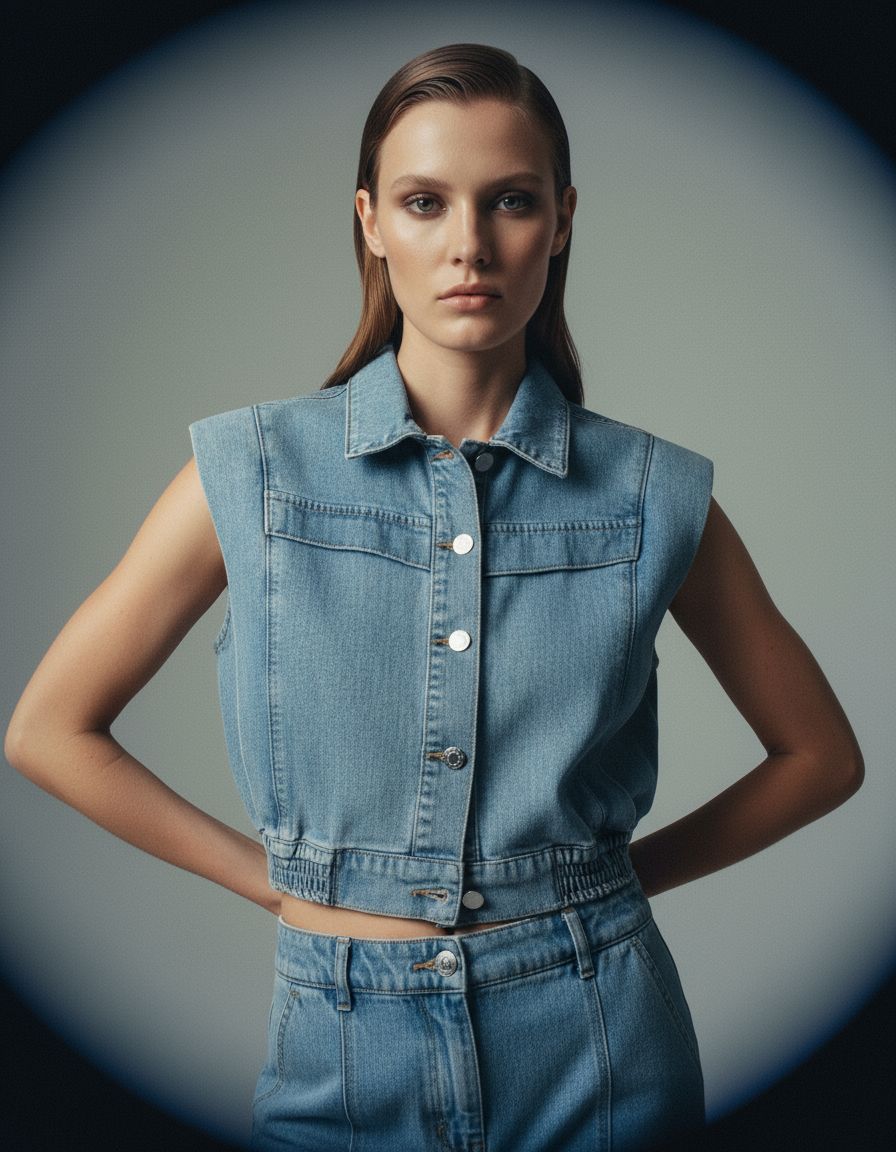 Veste sans manches cropped