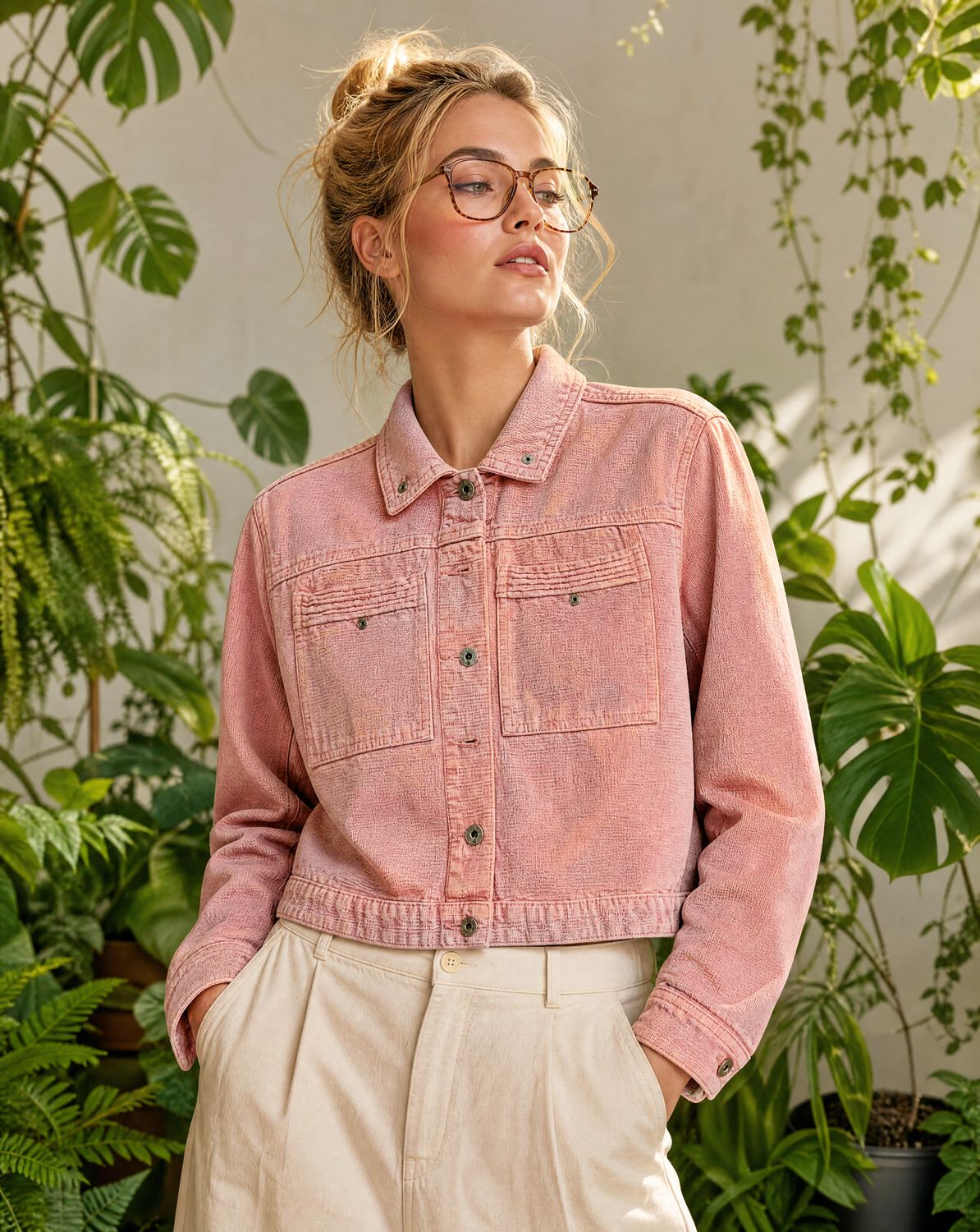 Veste crop à clous