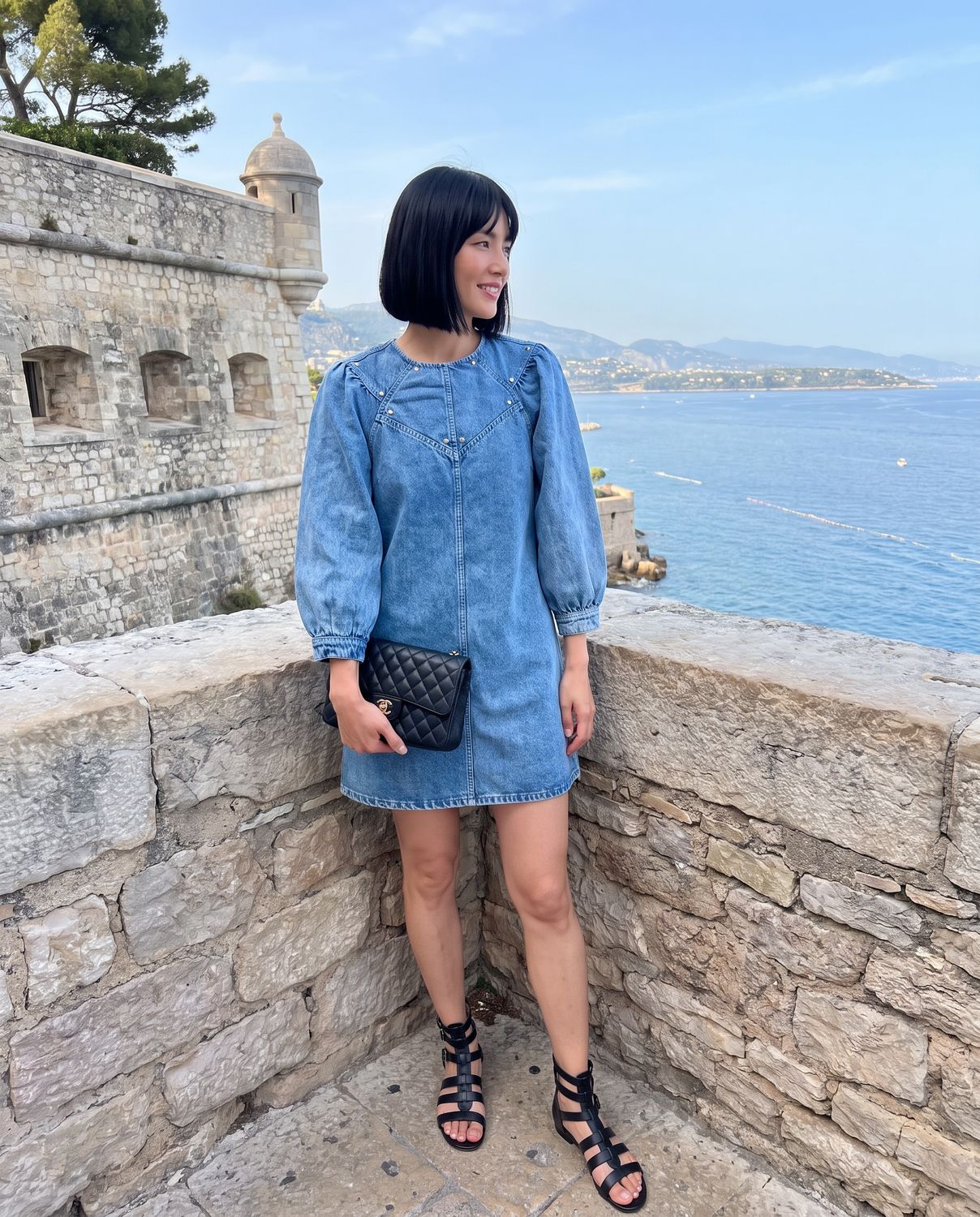 Robe en denim upcyclé