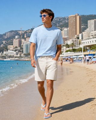Short long en denim upcyclé
