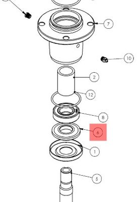 ALTOZ WASHER, LOWER SEAL, SPINDLE, ZY, TRX AT