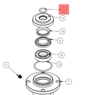 ALTOZ O-RING, SPINDLE, SIZE-211, BUNA-N, TRX AT