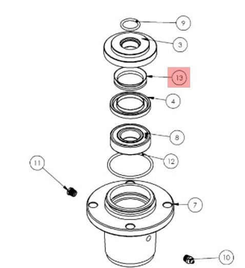 ALTOZ V-LIP SEAL, SPINDLE, 1.575&quot;ID, 45,TRX AT