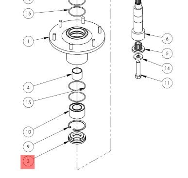 ALTOZ LOWER SEAL, SPINDLE, XC/XPHD/TRX F