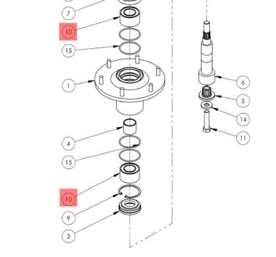 ALTOZ BEARING SPINDLE, XC/XPHD/TRX F