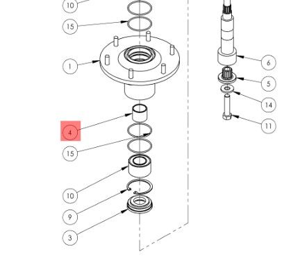 ALTOZ SPACER SPINDLE BEARING, XC/XPHD/TRX F