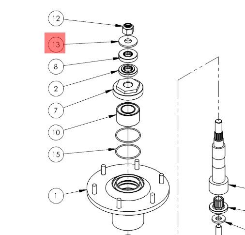 ALTOZ WASHER FOR SPINDLE  XC/XPHD/TRX F