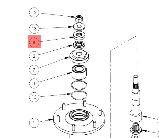 ALTOZ SPACER, BLADE DRIVE, SPINDLE XC/XPHD/TRX F