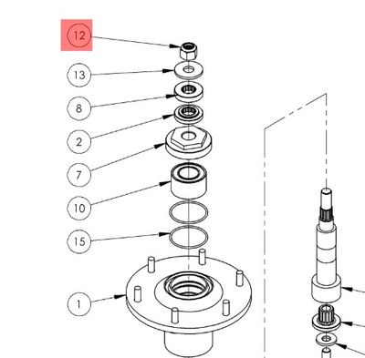 ALTOZ NUT FOR SPINDLE  XC/XPHD/TRX F