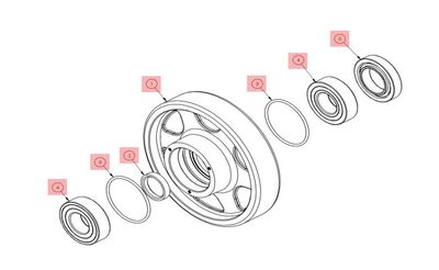 ALTOZ ASM, CAST IDLER WHEEL, OUTER, 6&quot;, TRX766