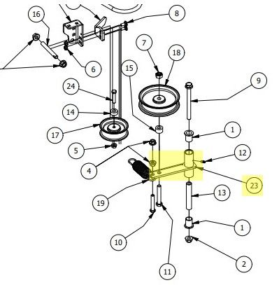 SPARTAN RZ DRIVE IDLER PULLEY ARM