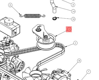 DRIVE TENSIONER ASSBLY TRX/TFX 766