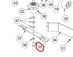 WORLDLAWN BLADE BOLT (PACK OF 10)