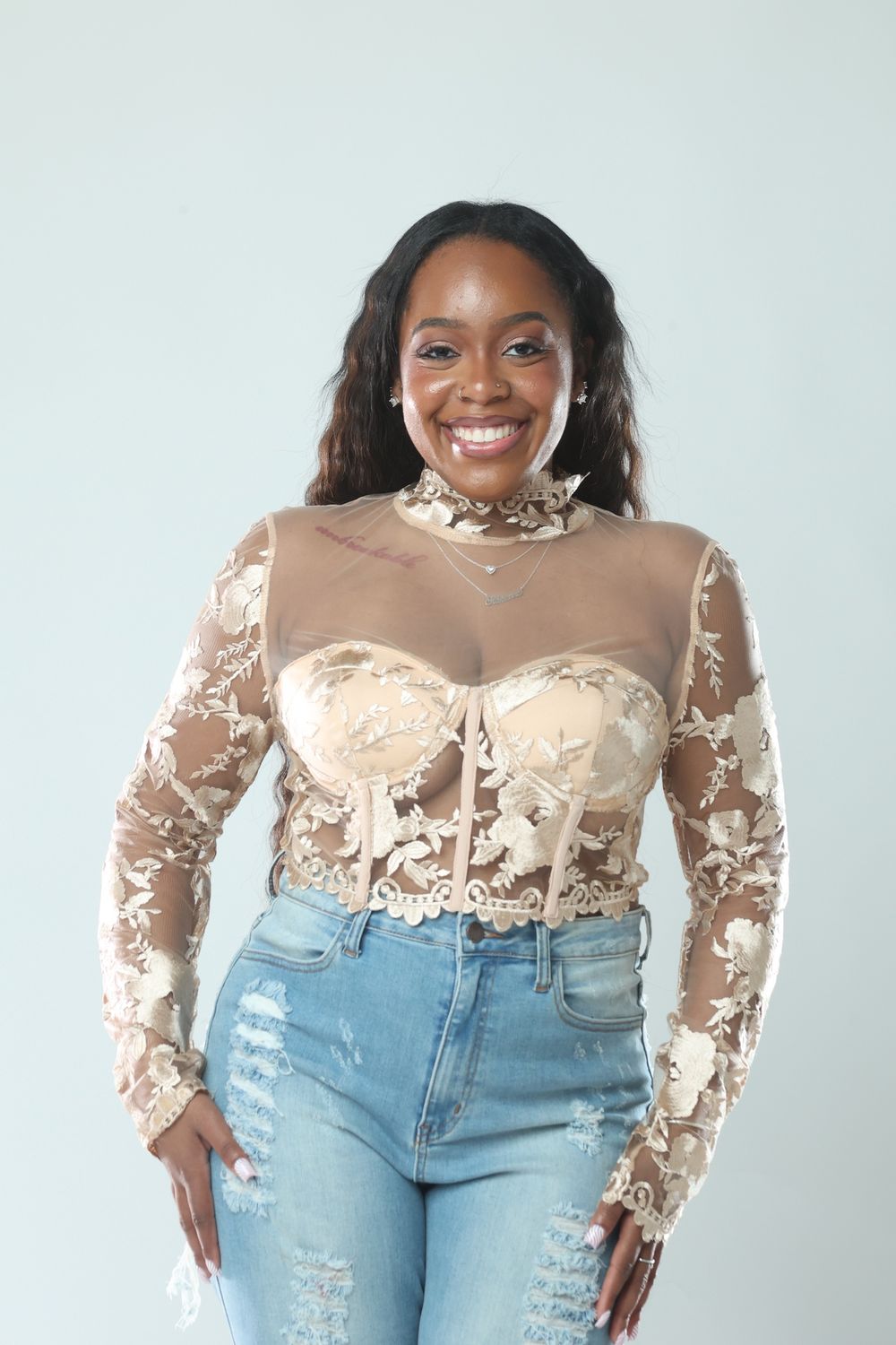 Elegant Lace Illusion, Size: large