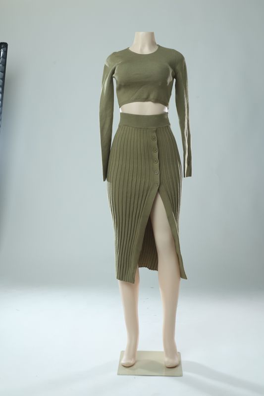 Green Olivia skirt set