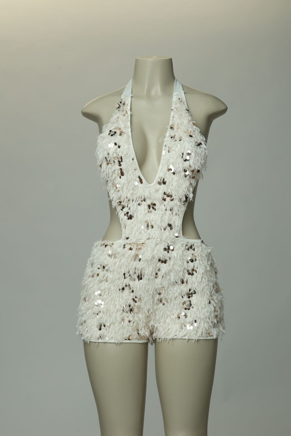 Gold sequins romper