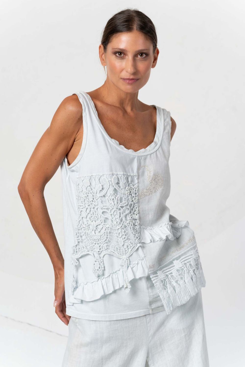 Elisa Cavaletti- Cami linen lace
