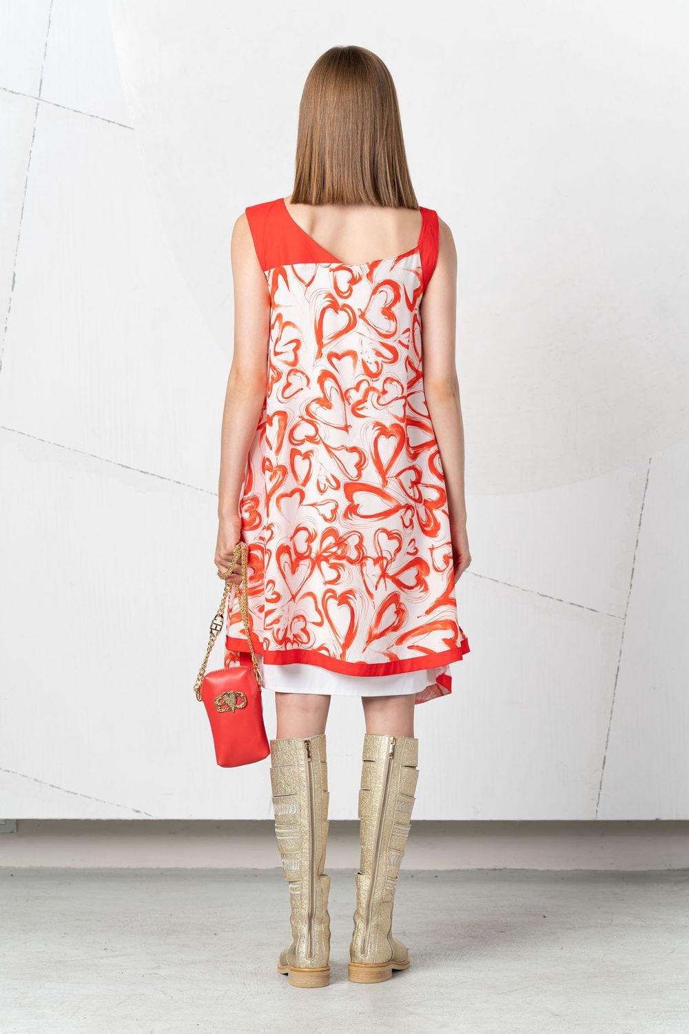 EC- Dress layers heart print ST.CUORI