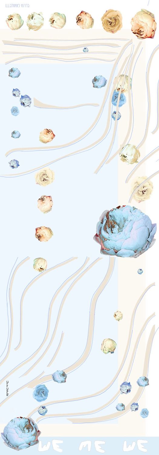 Elisa Cavaletti- KEFIAH 200X70 SILK ST.ROSE IDILLIO